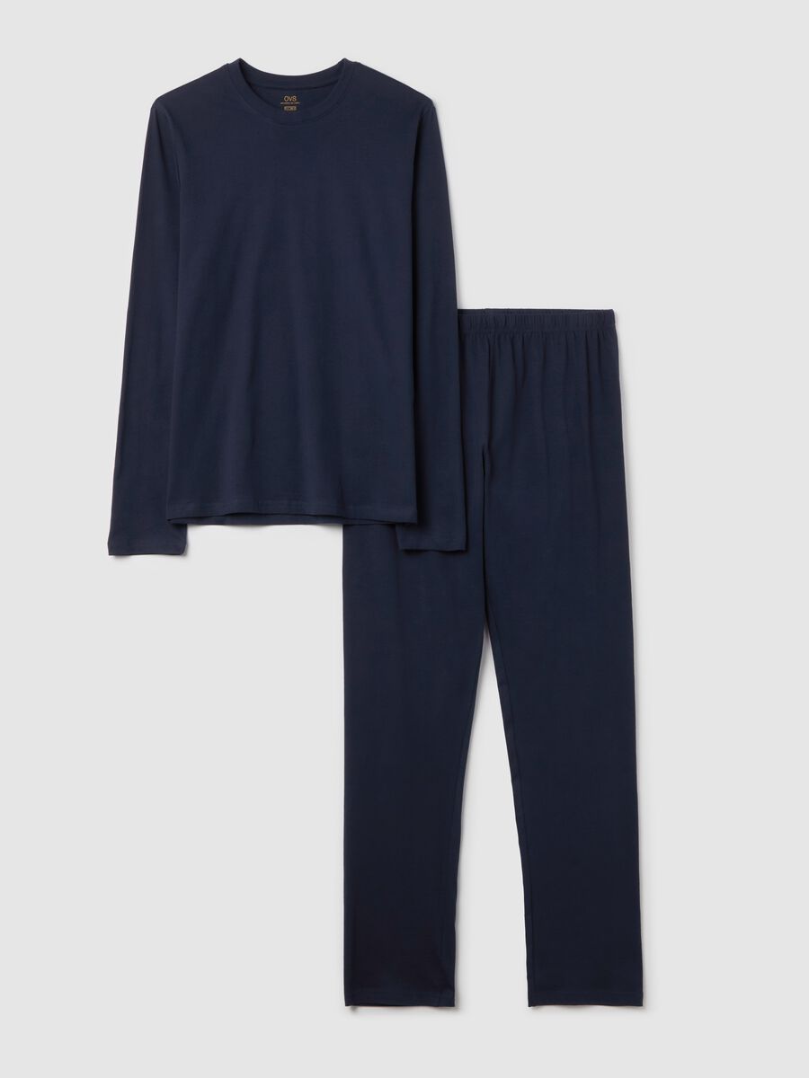 Long pyjamas with top with round neck_4
