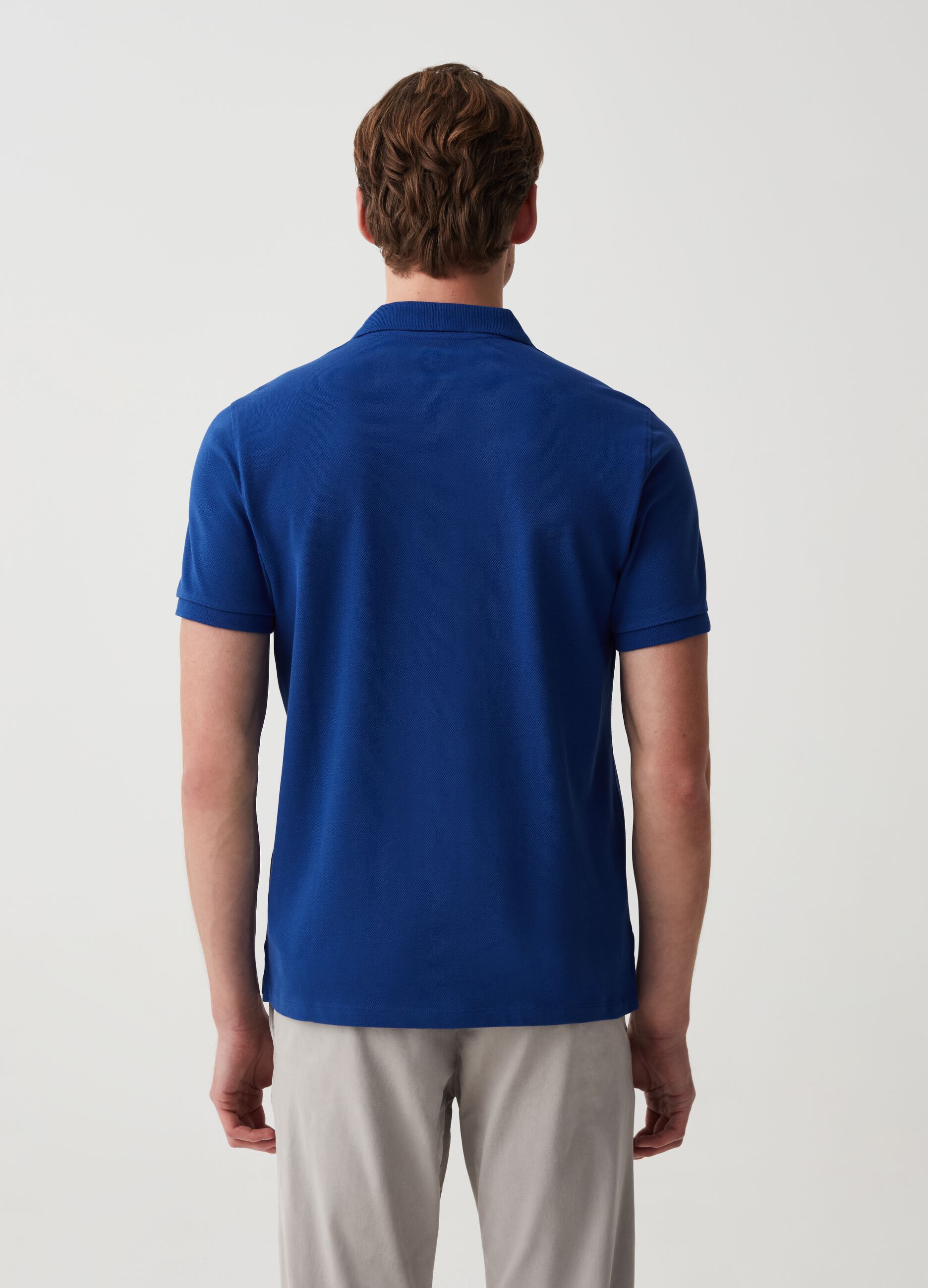 Organic cotton pique polo shirt