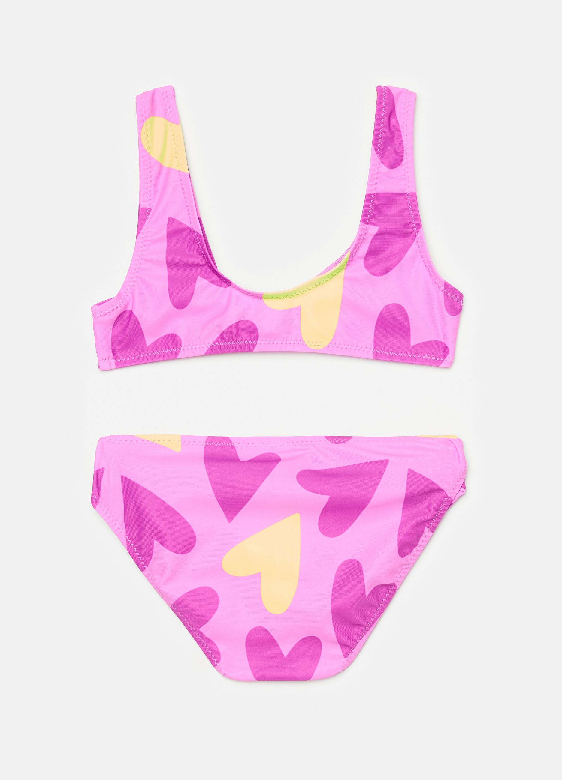 Bikini con stampa cuori