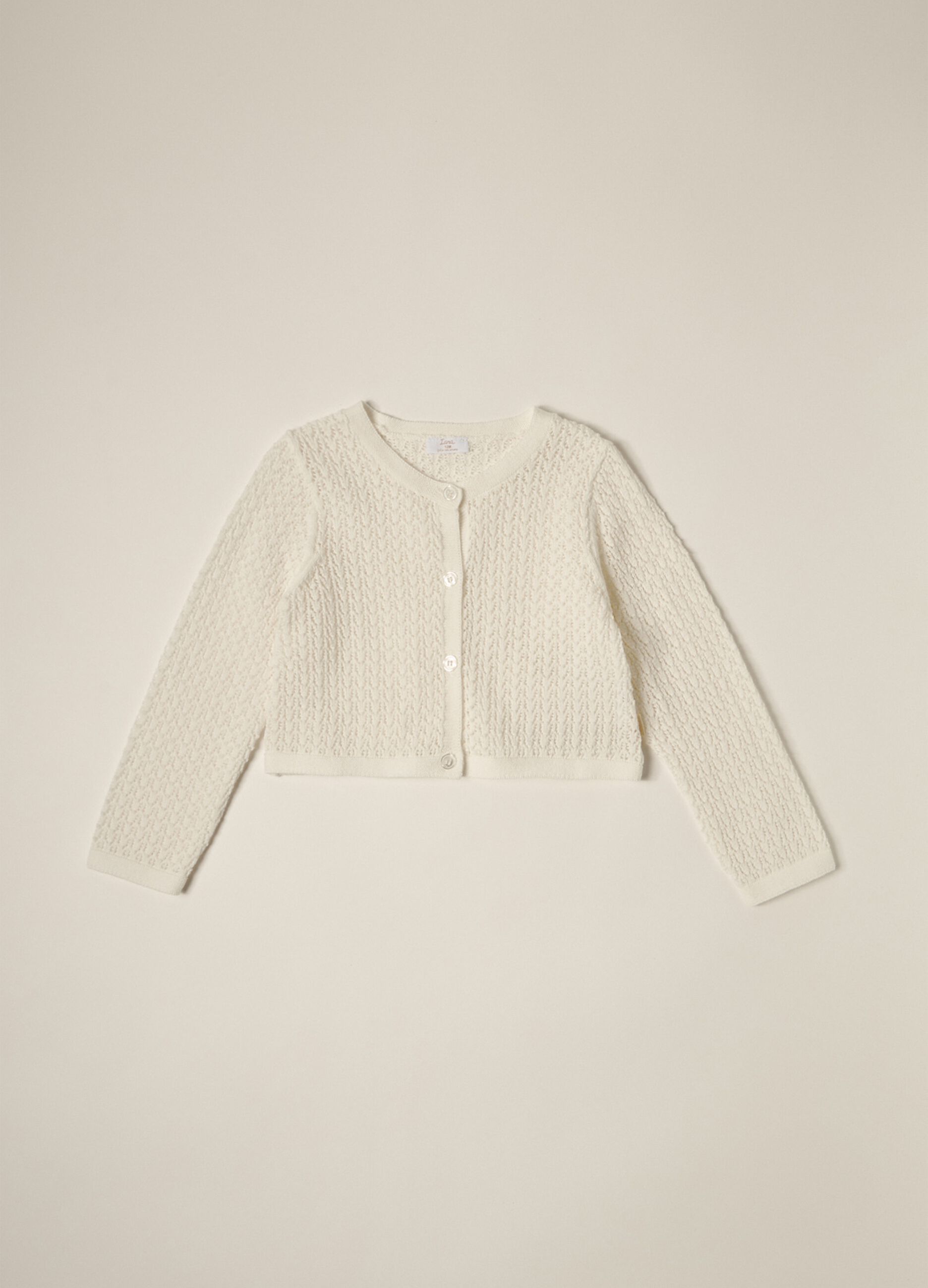 IANA newborn girl knit cardigan in 100% cotton