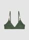 Green stretch-fabric bikini top with embellished straps_4