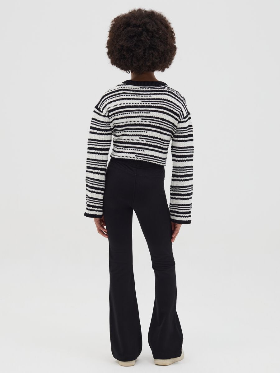 Flare-fit treggings in stretch cotton_3