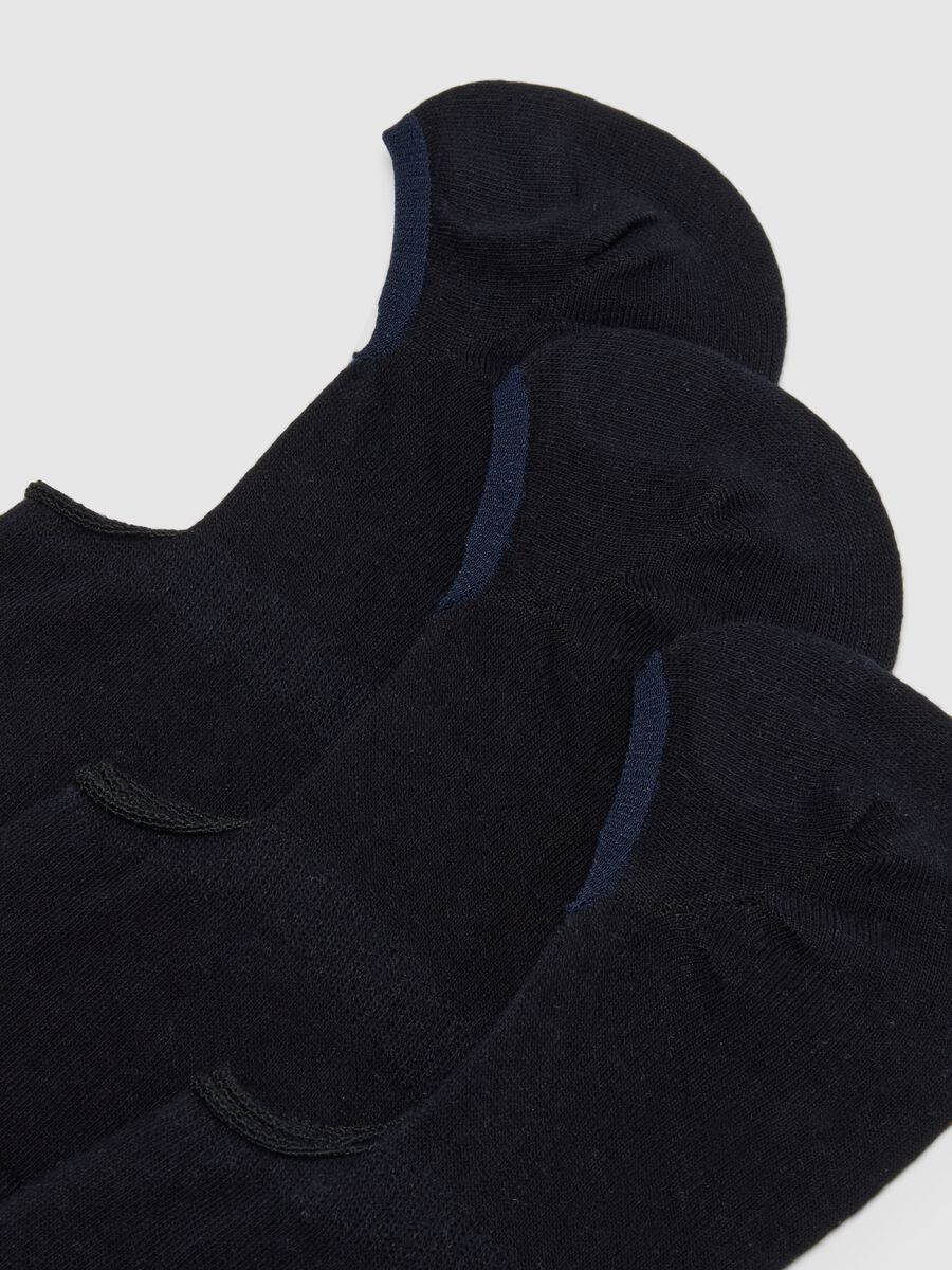 Triple pack of blue stretchy cotton blend sports socks_2