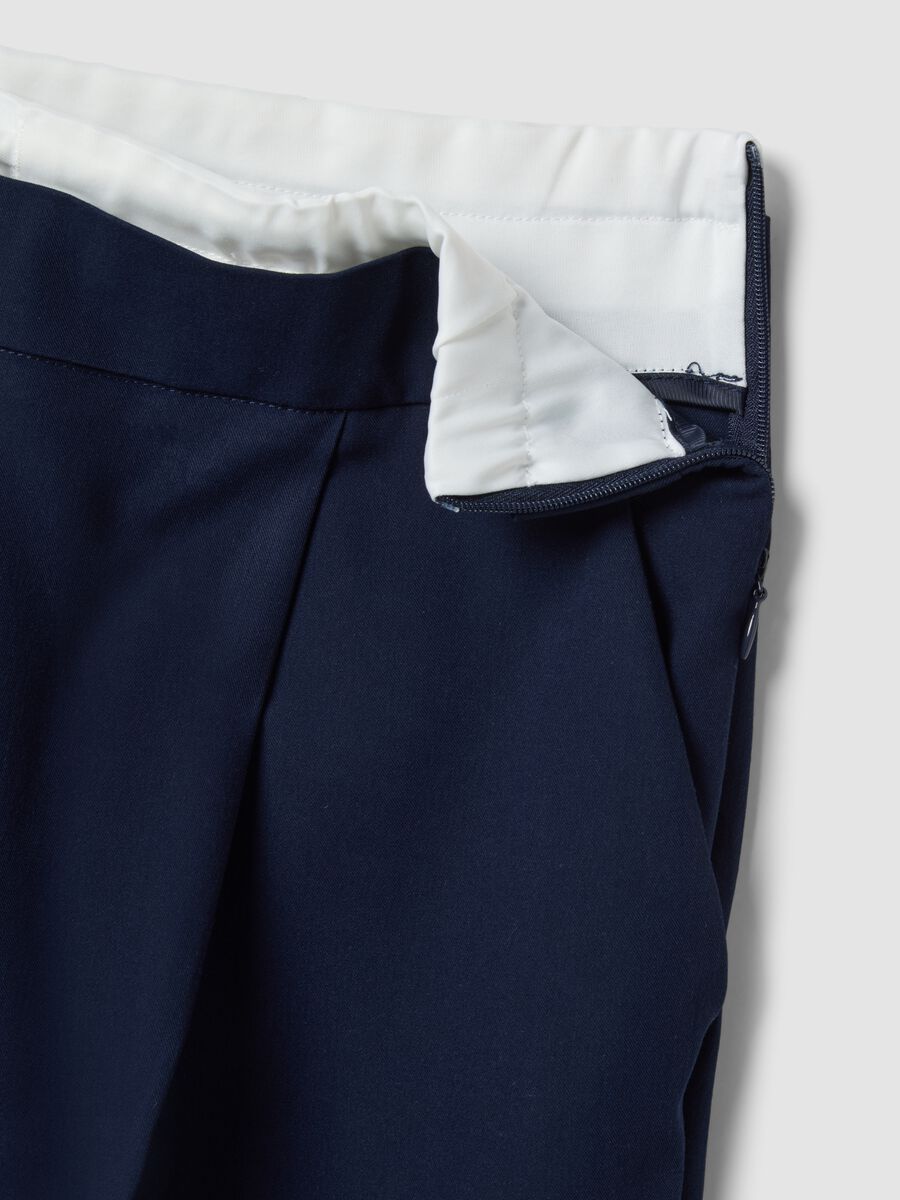 Blue regular fit jogger trousers with elasticated waist_1