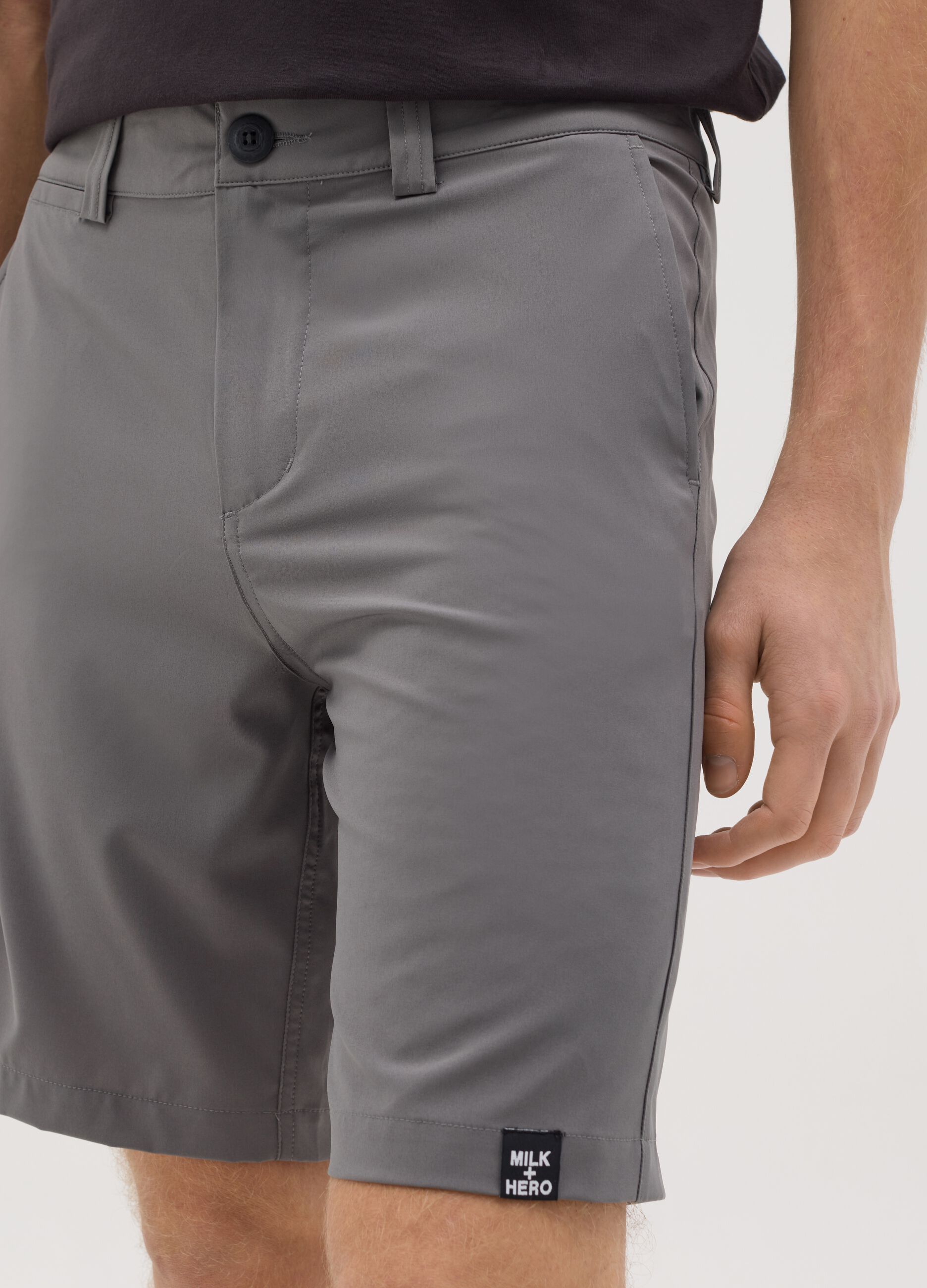 MILK+HERO Stretch Fabric Grey Swim Boxers
