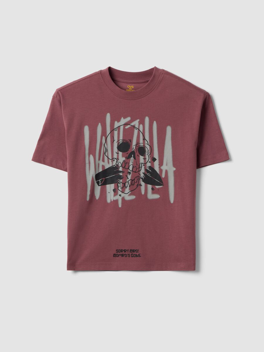 Purple short-sleeve pure cotton T-shirt_3