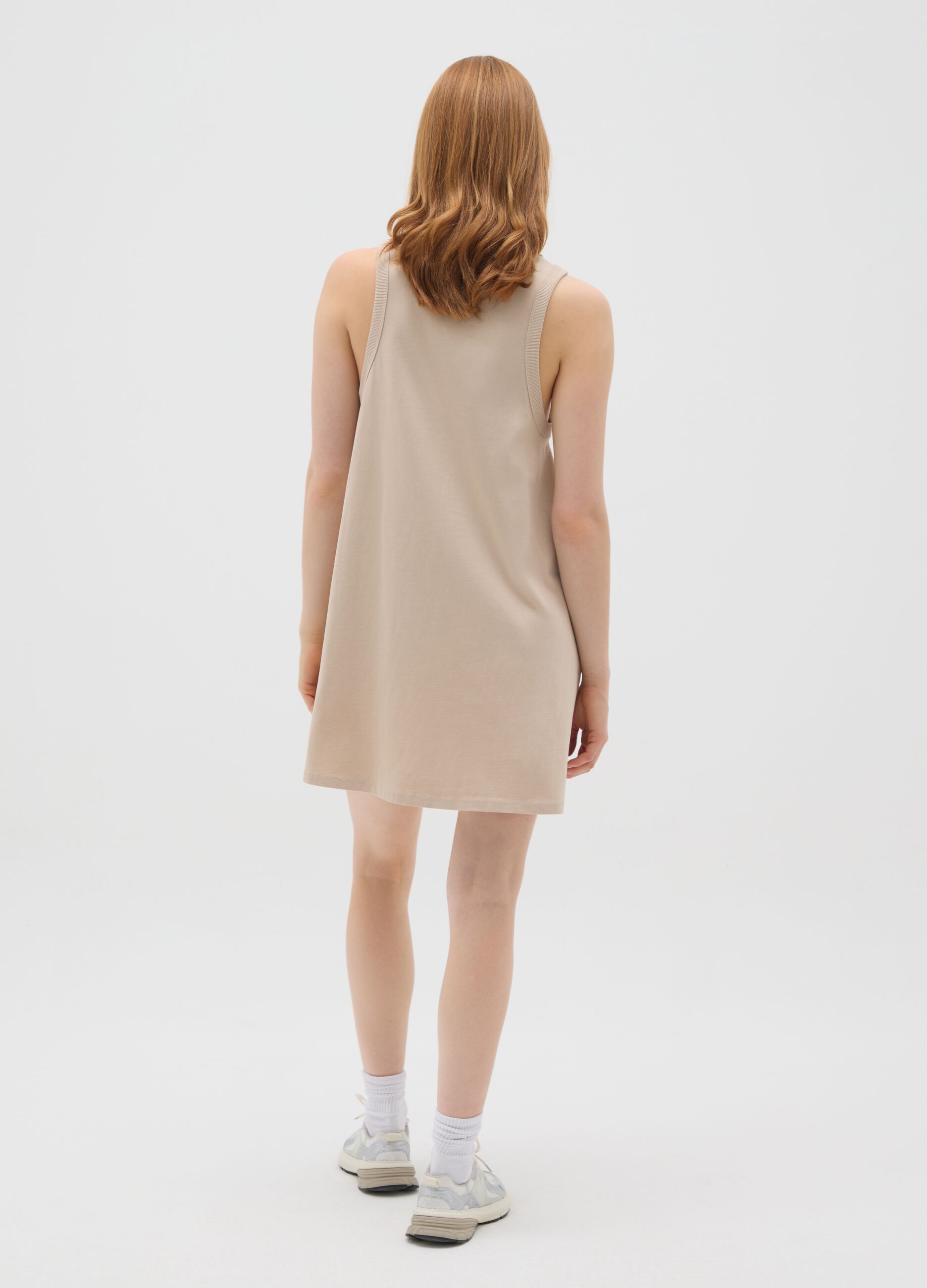 Abito da donna in puro cotone beige