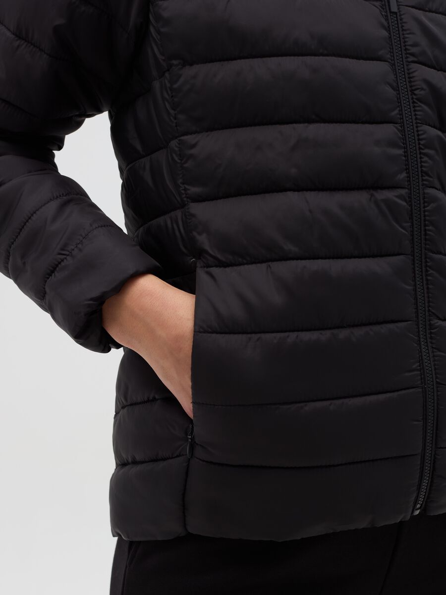 Ultralight short down jacket with hood and zip_3