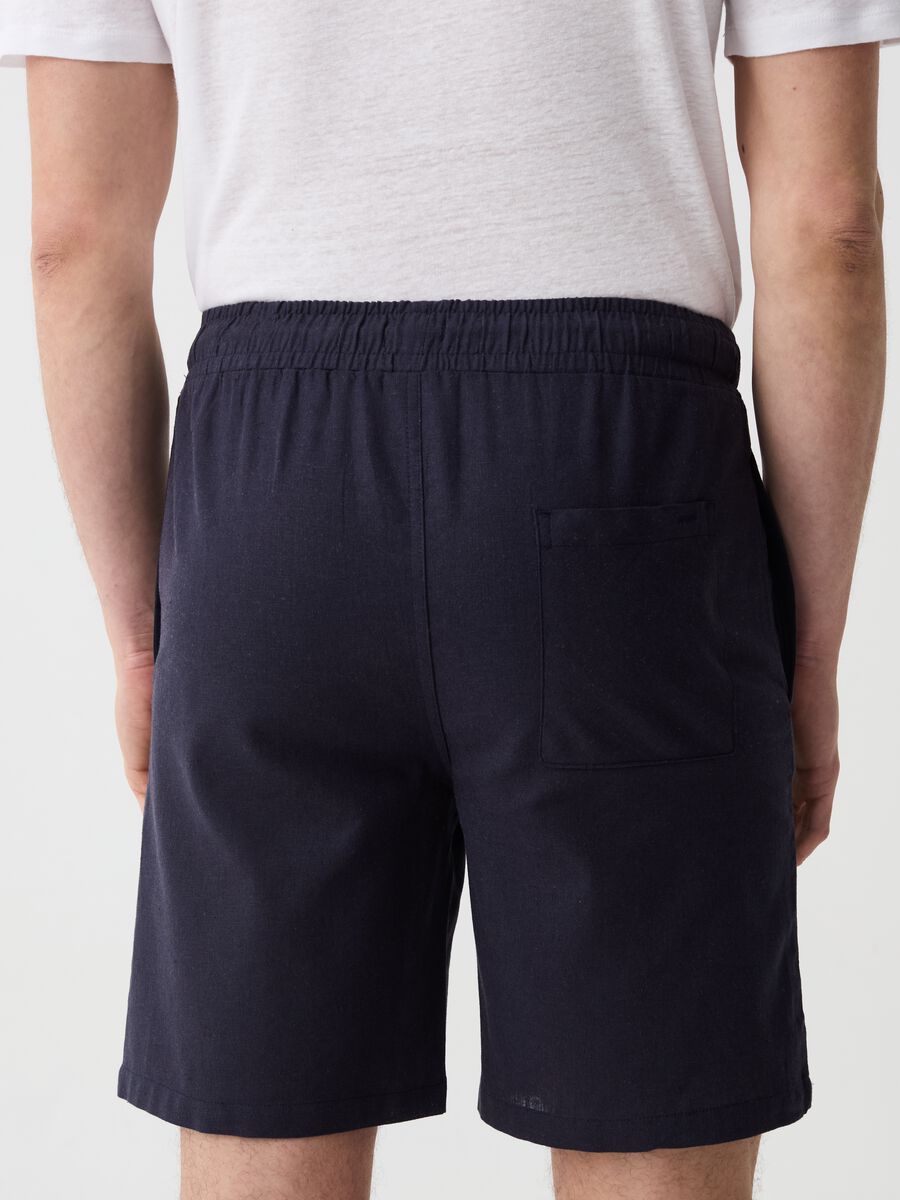 Shorts pigiama in lino e cotone_2