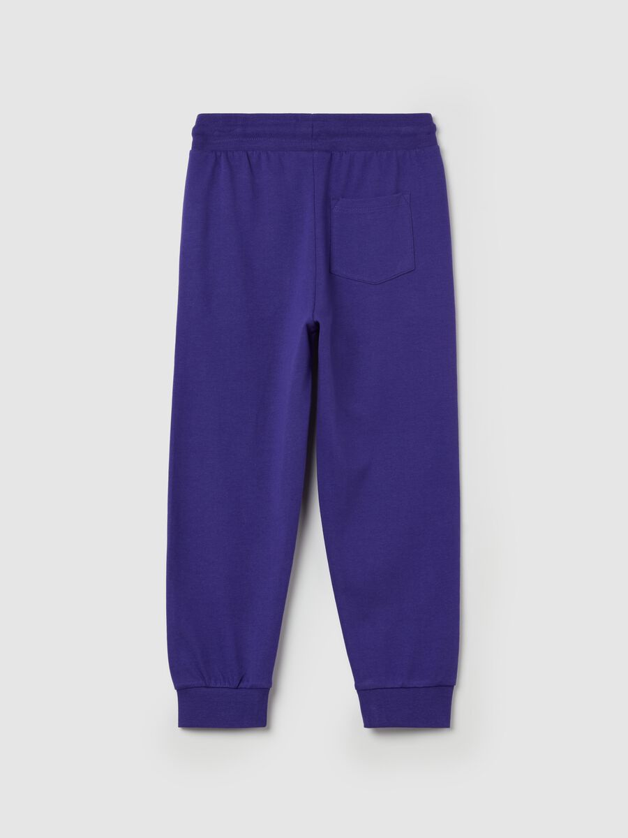 Joggers with NBA Los Angeles Lakers print and drawstring_1