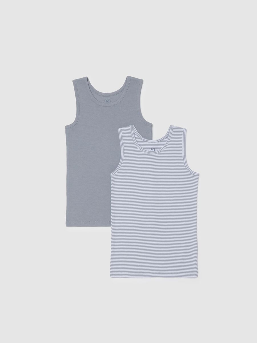 Bipack canotte da bambino in puro cotone multicolor regular fit_0