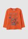 Orange regular fit pure cotton children's jumper_0