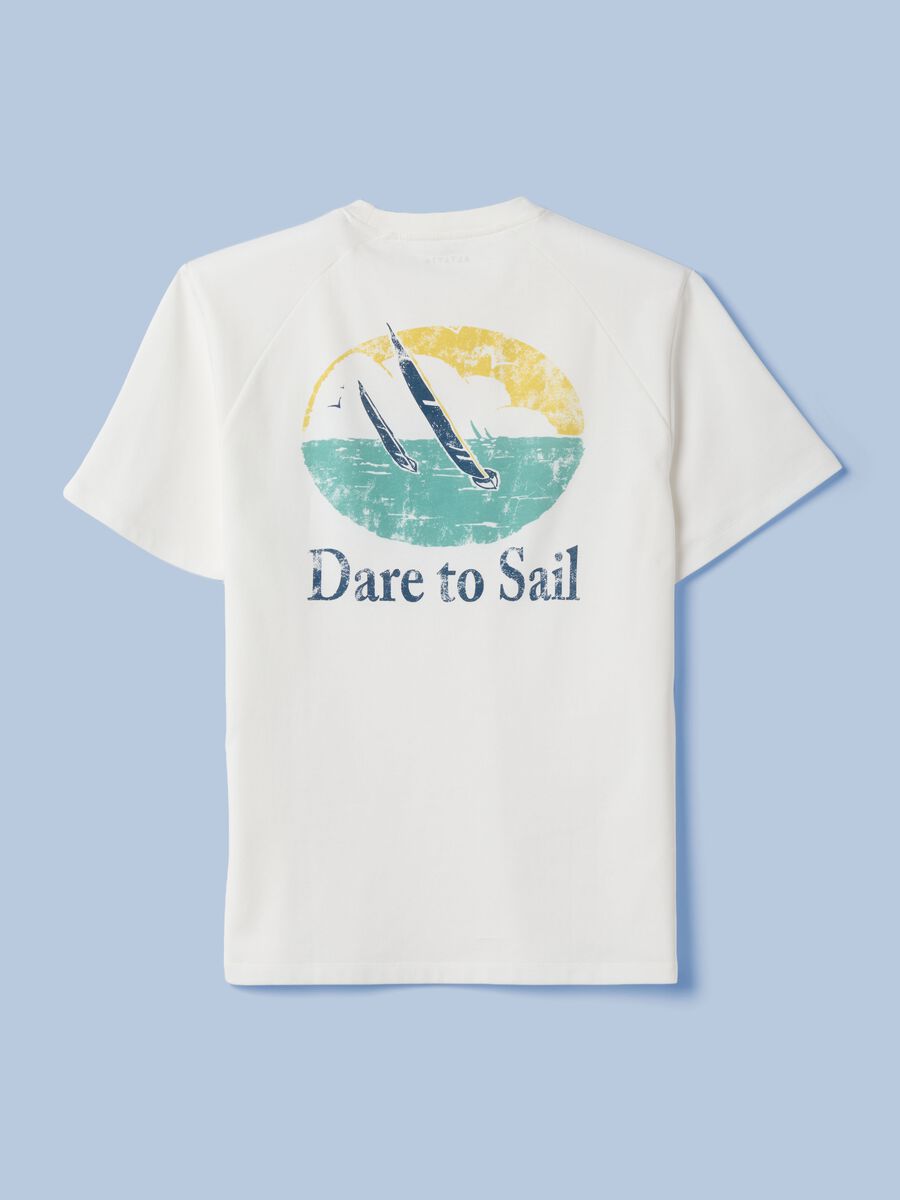 T-shirt bianca ALTAVIA SAILING in misto cotone elasticizzato_5