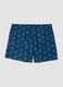 Blue boxer swim shorts with starfish print_0