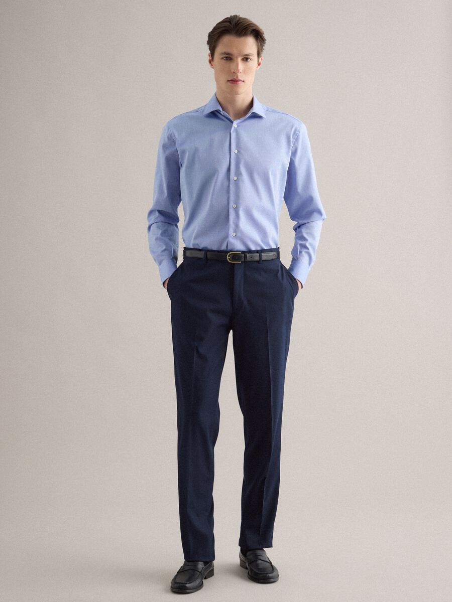 Light Blue Pure Cotton Regular Fit Shirt_1