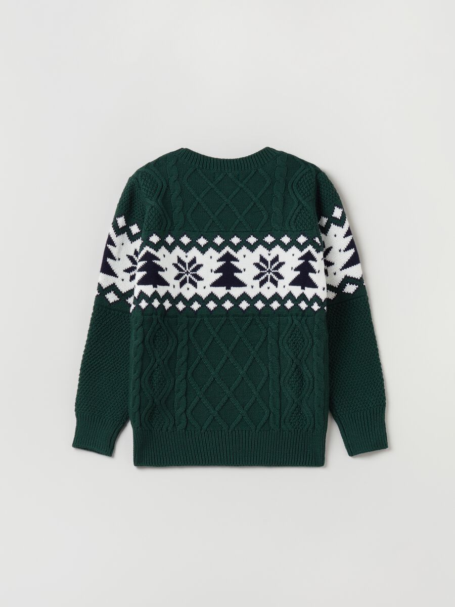 Pullover a trecce con disegno jacquard_1