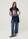 T-shirt in puro cotone nero regular fit con stampa K-Pop Demon Hunters_1
