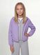 Purple hooded rain jacket with zip for girls_1