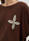 Brown sweater with bead decoration_3