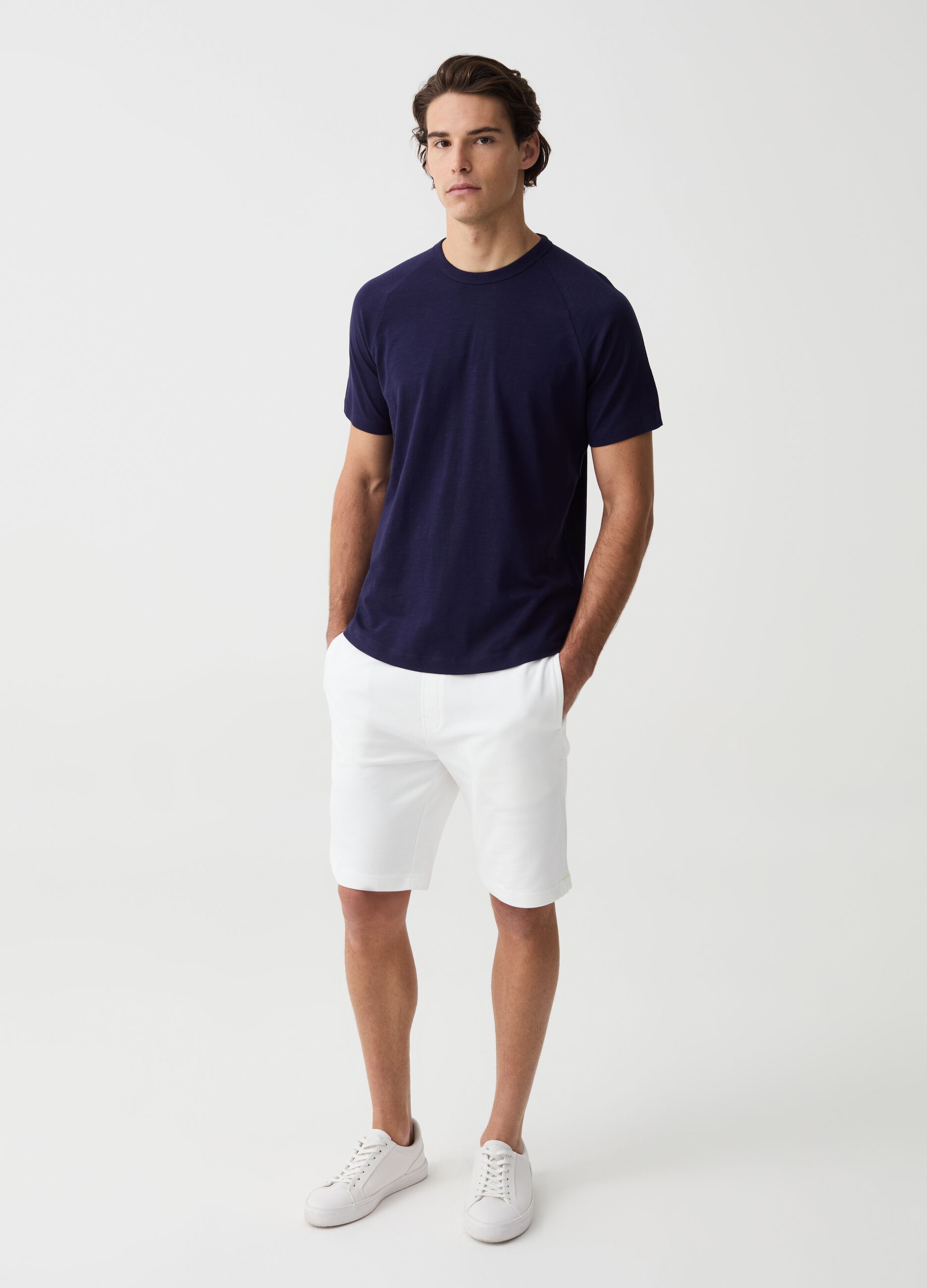 Ovs Bermuda jogger con coulisse a contrasto