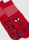Children's Red Anti-Slip Cotton Blend Socks_0