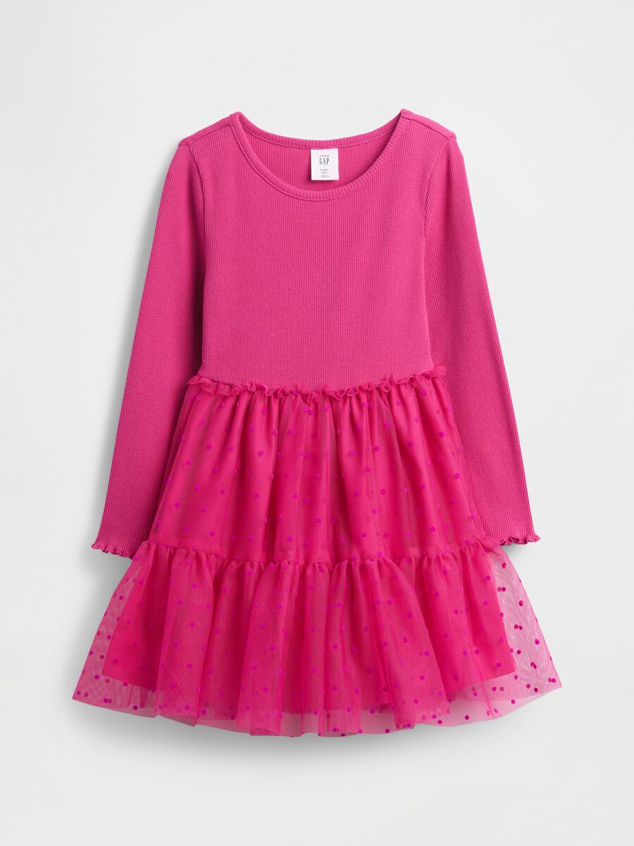 Pink Dress with Transparent Skirt_0