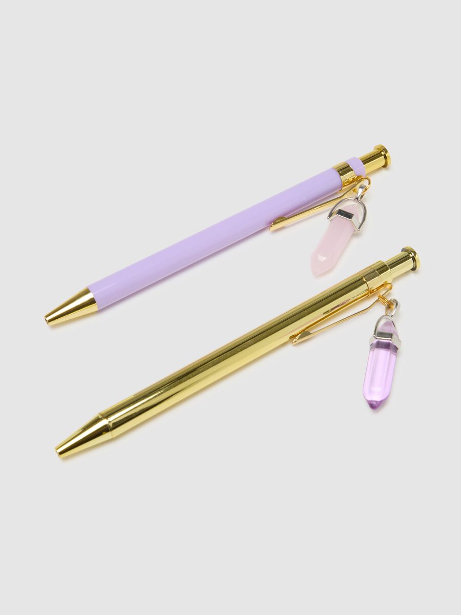 Purple Pen Set with Charm_1