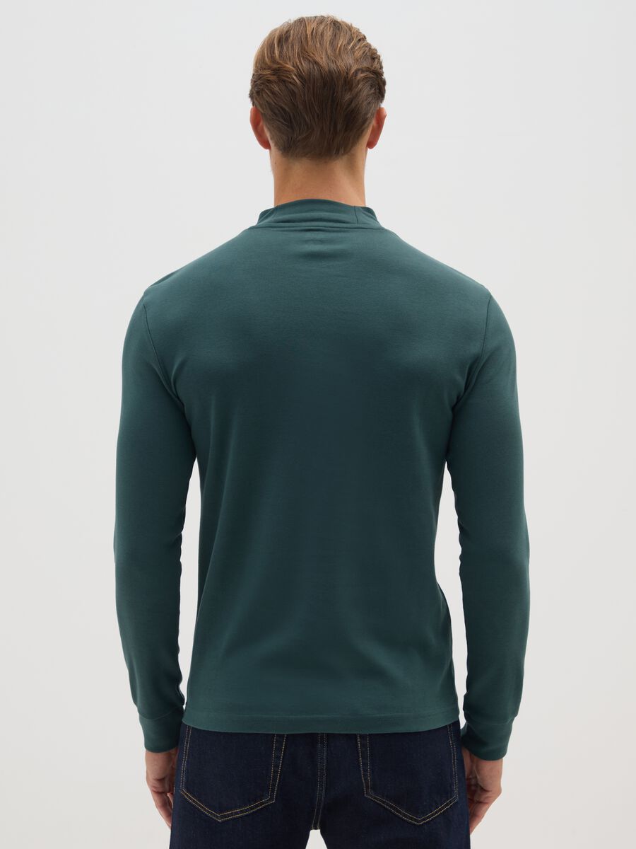 Maglia in puro cotone verde regular fit_2