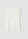 White stretch modal crew-neck T-shirt, regular fit_2