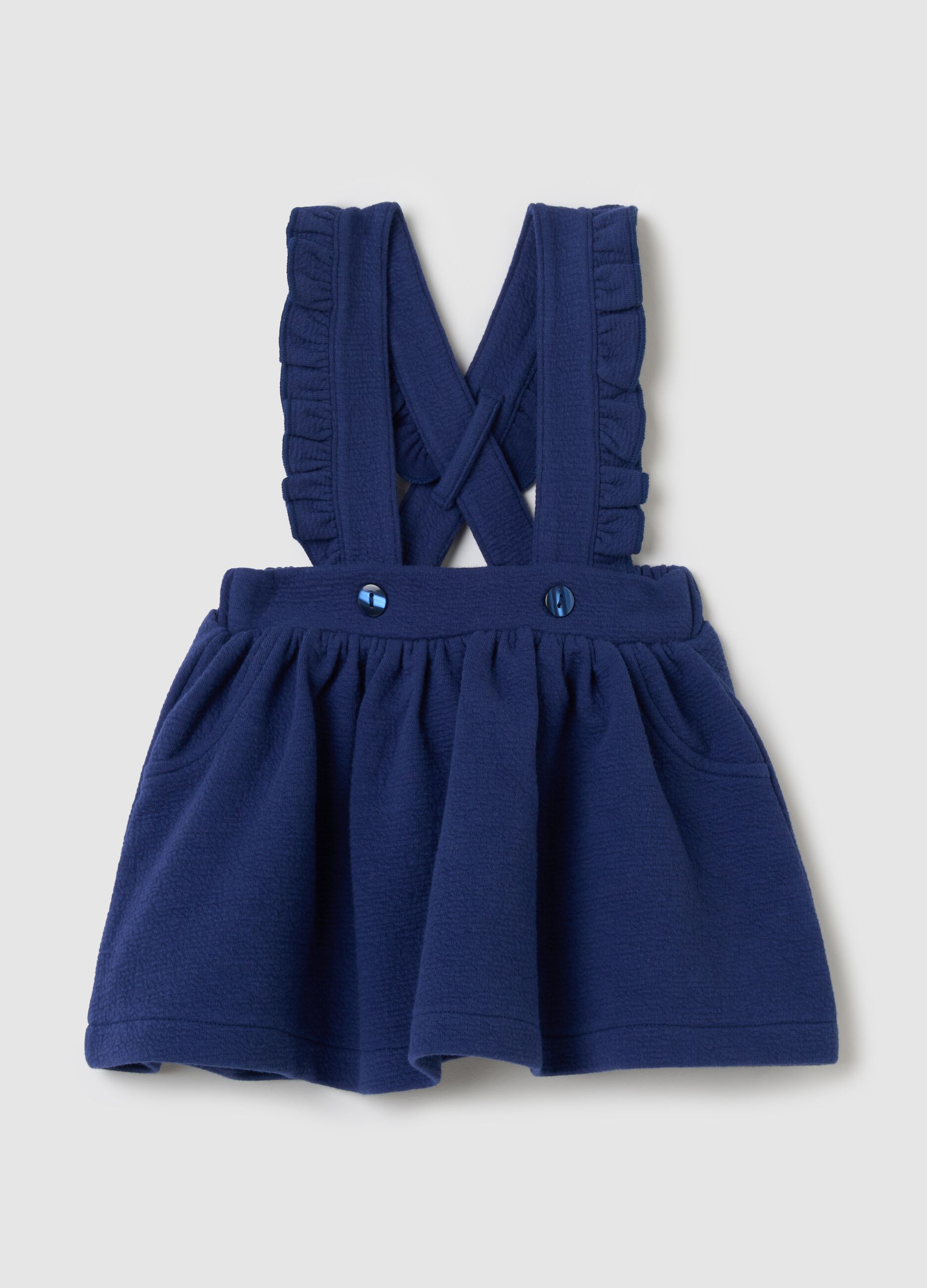 Pinafore in fleece with frills