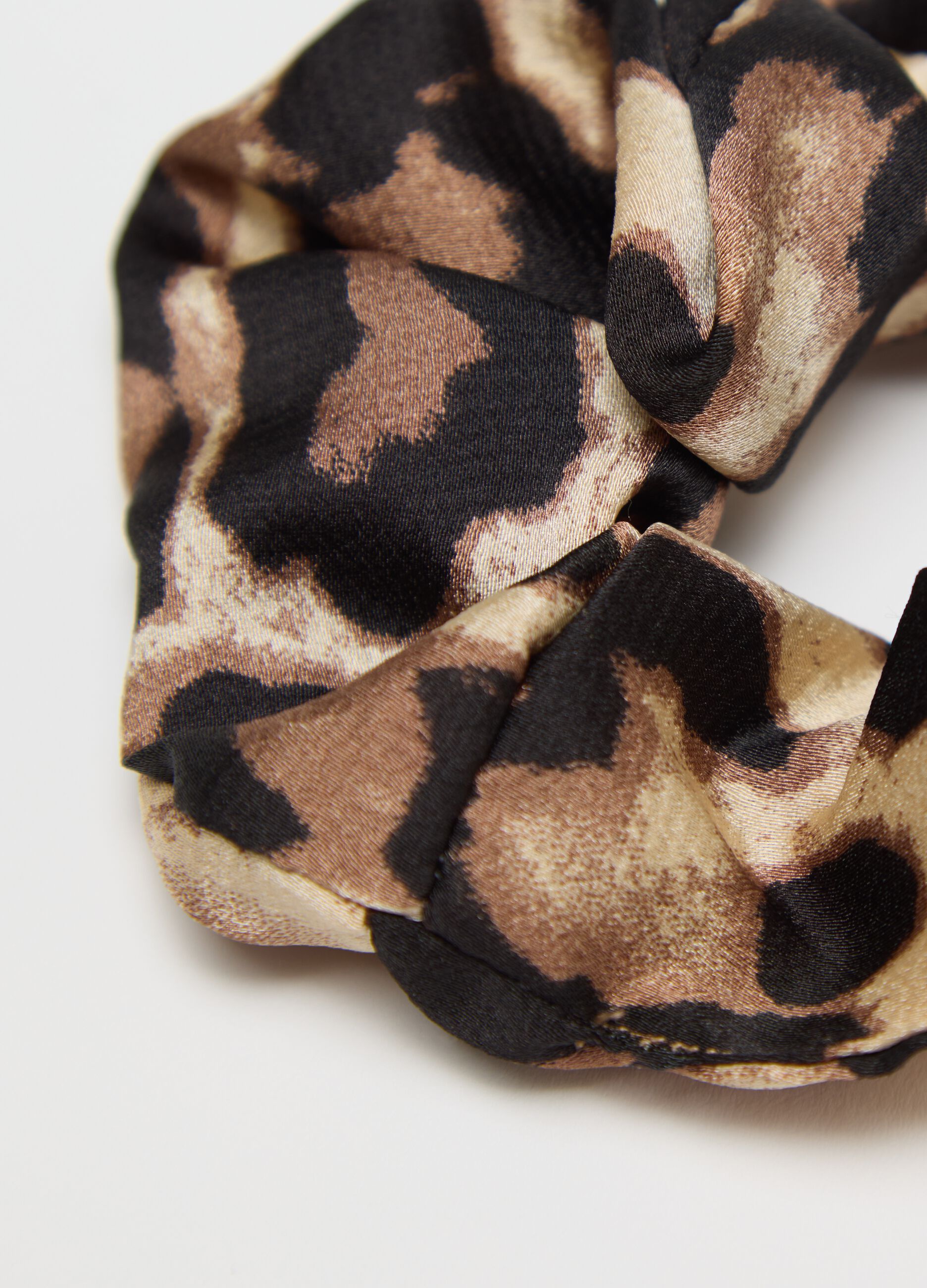 Women’s multicoloured elastic hair grips with animal pattern