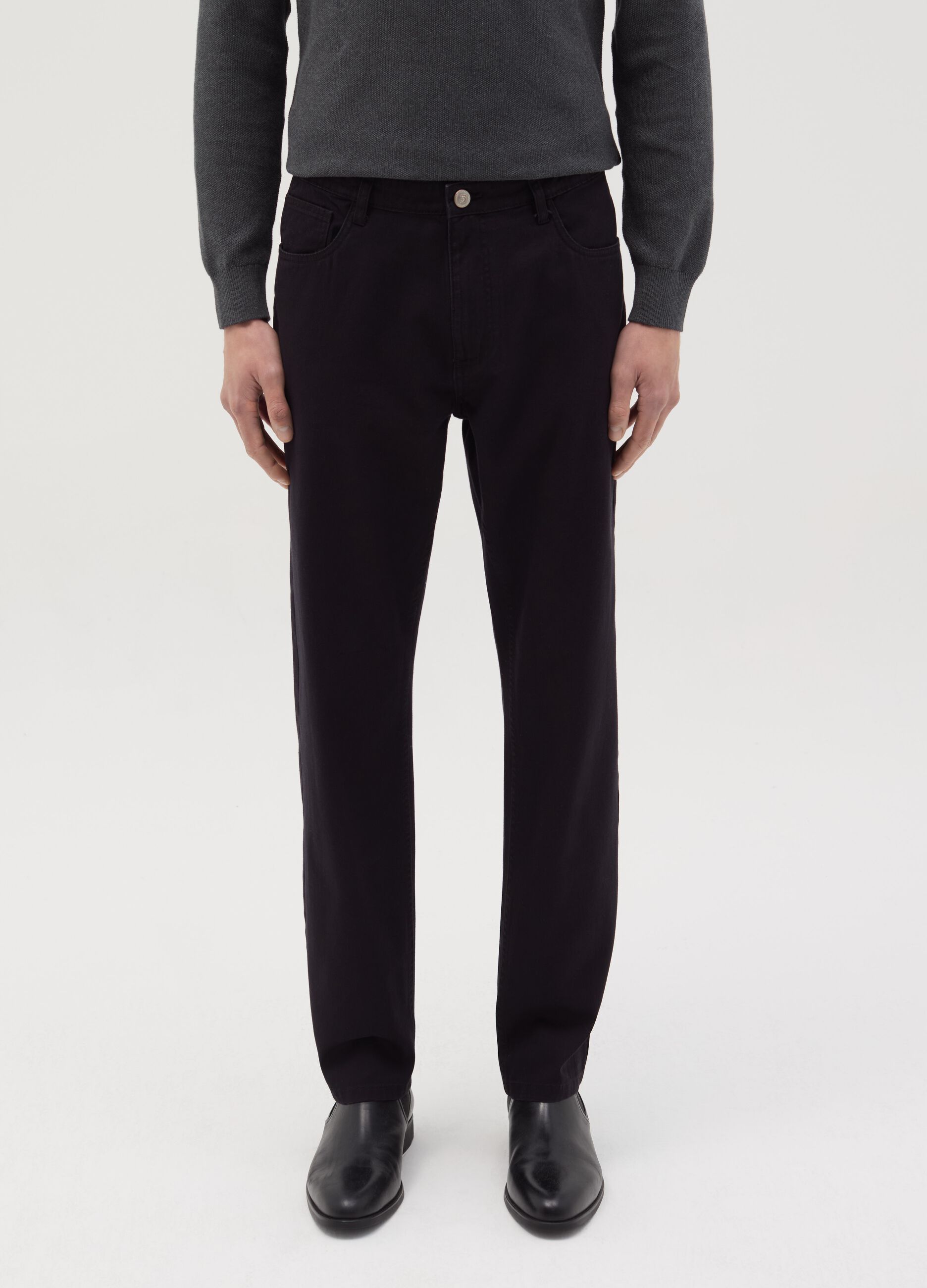 Pantalone regular fit cinque tasche
