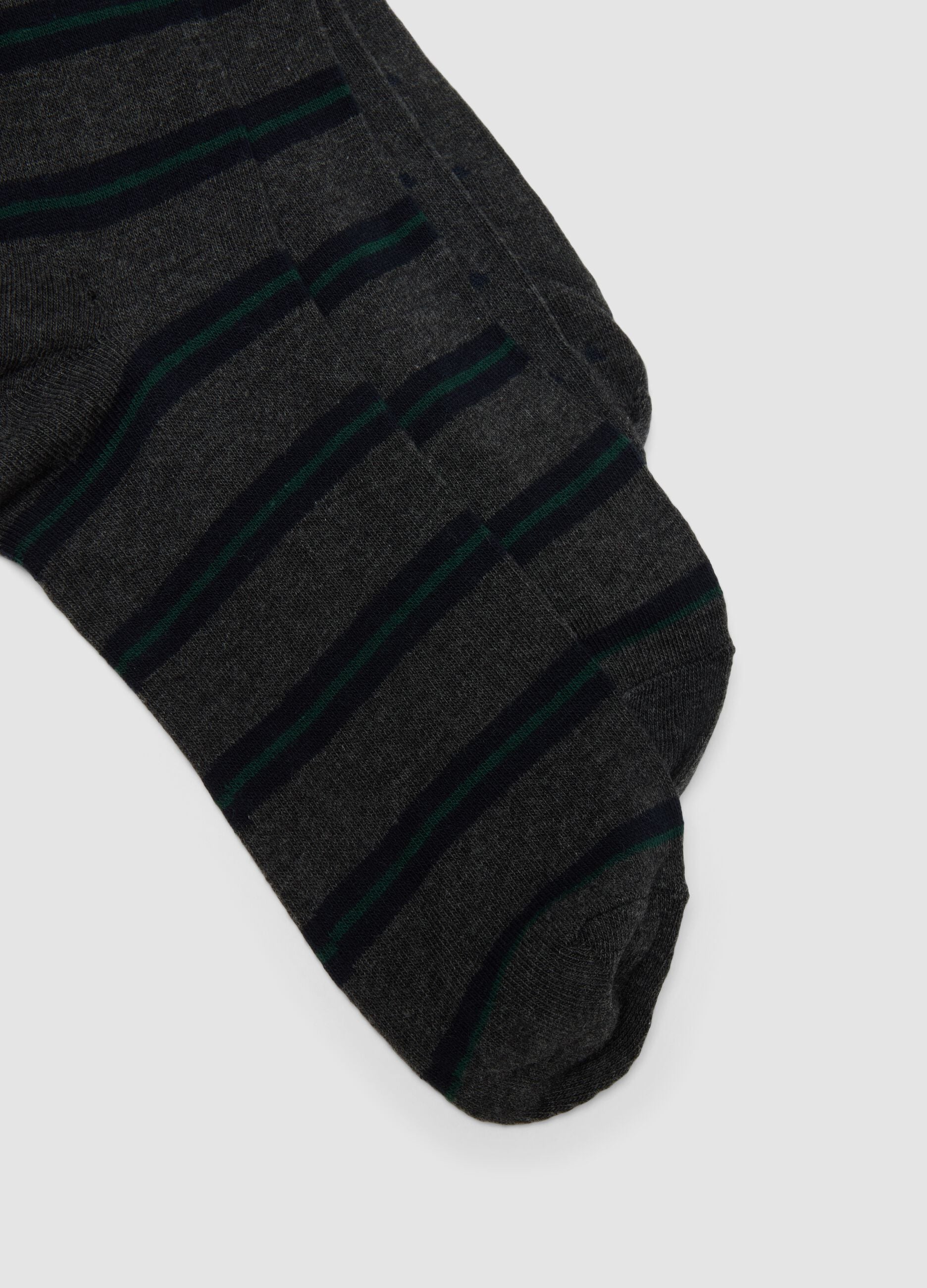 3-pack of long grey socks in stretch organic cotton