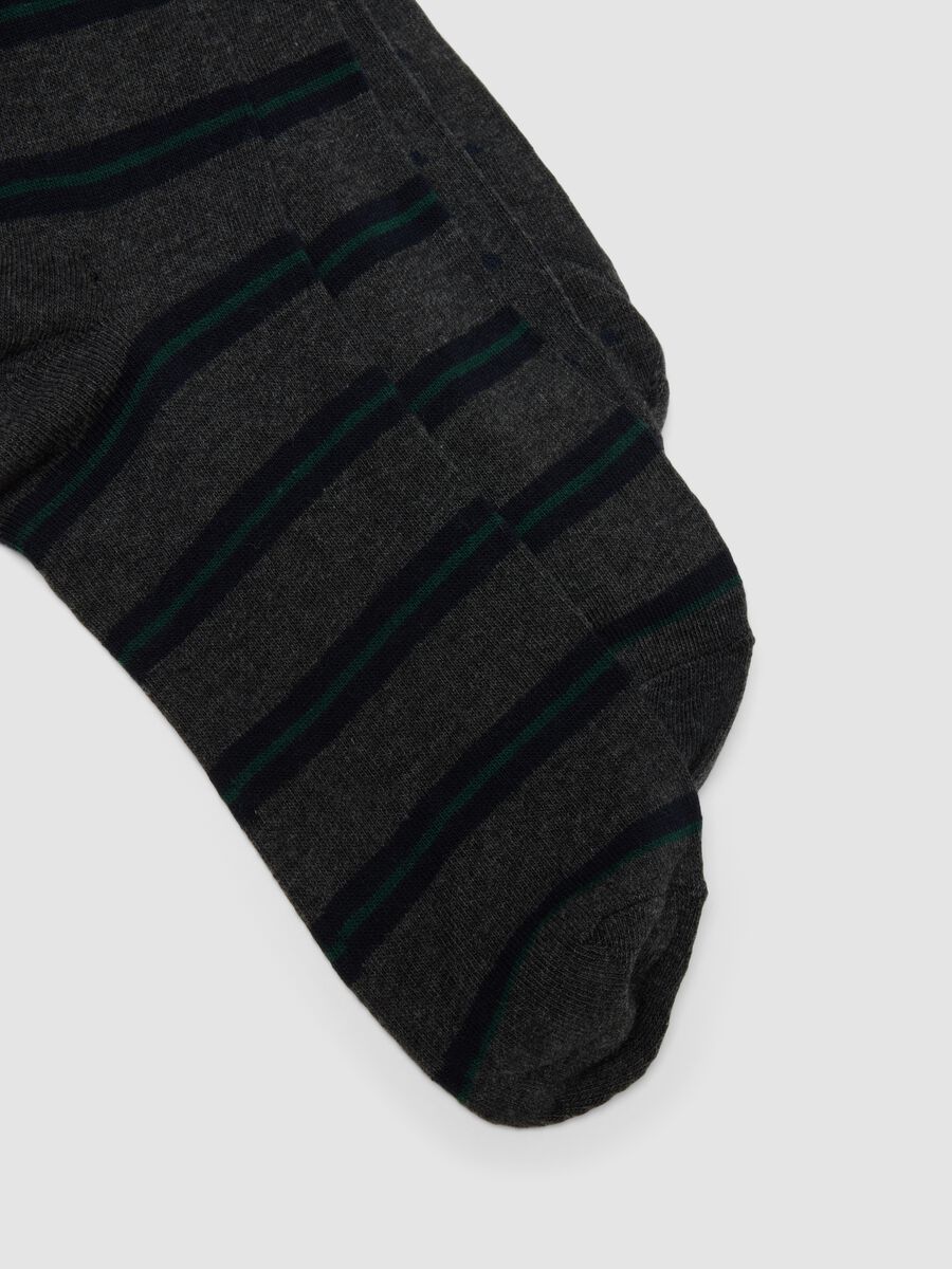 3-pack of long grey socks in stretch organic cotton_1