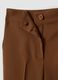 Brown stretch viscose formal trousers, straight fit_5