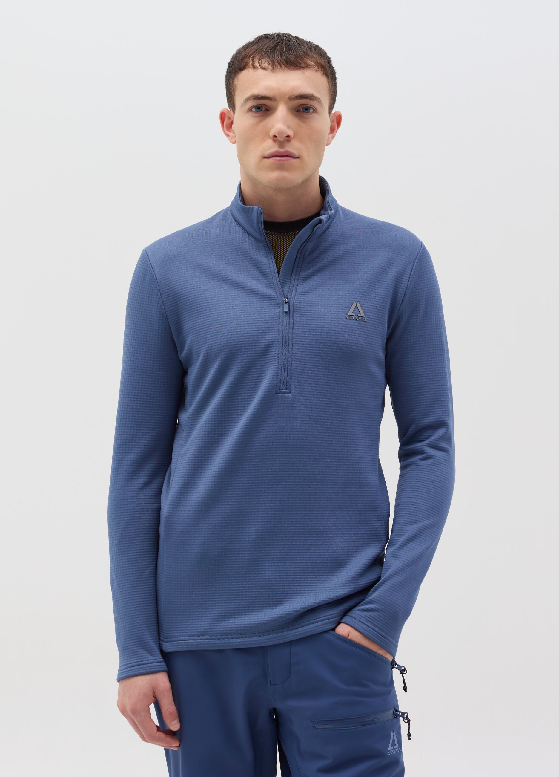 Waffle pile half-zip ALTAVIA WITH DEBORAH COMPAGNONI