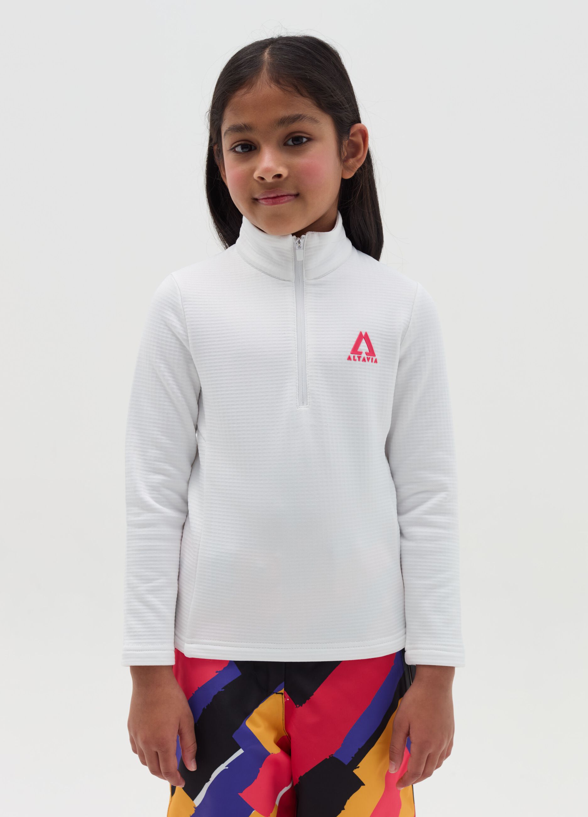 Altavia by Deborah Compagnoni half-zip waffle-weave fleece