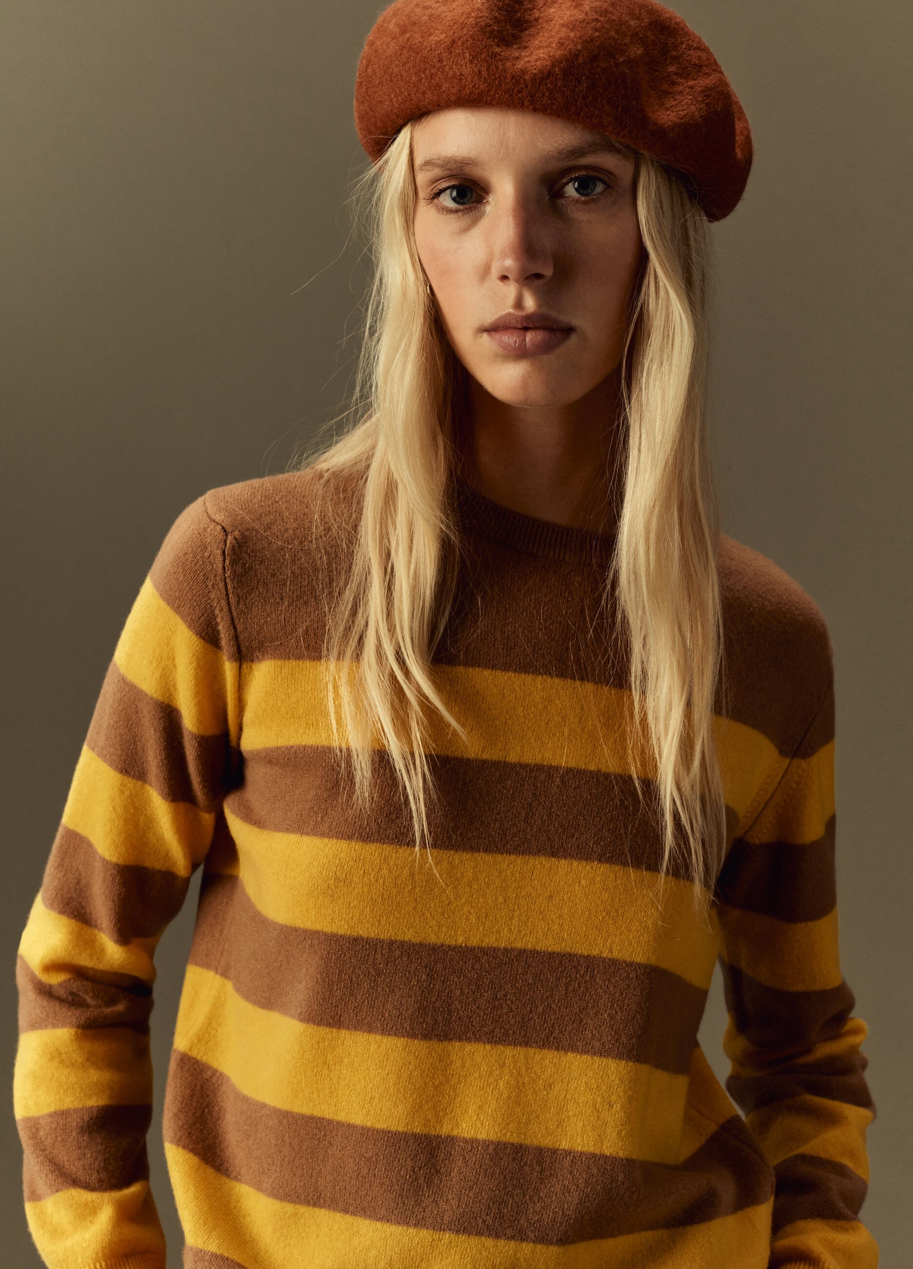 Pullover a righe in lana e cashmere_1