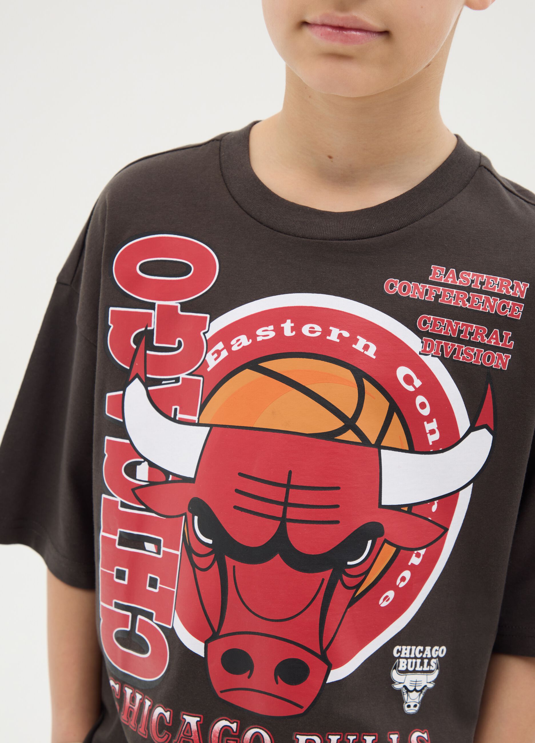 Cotton T-shirt with NBA Chicago Bulls print