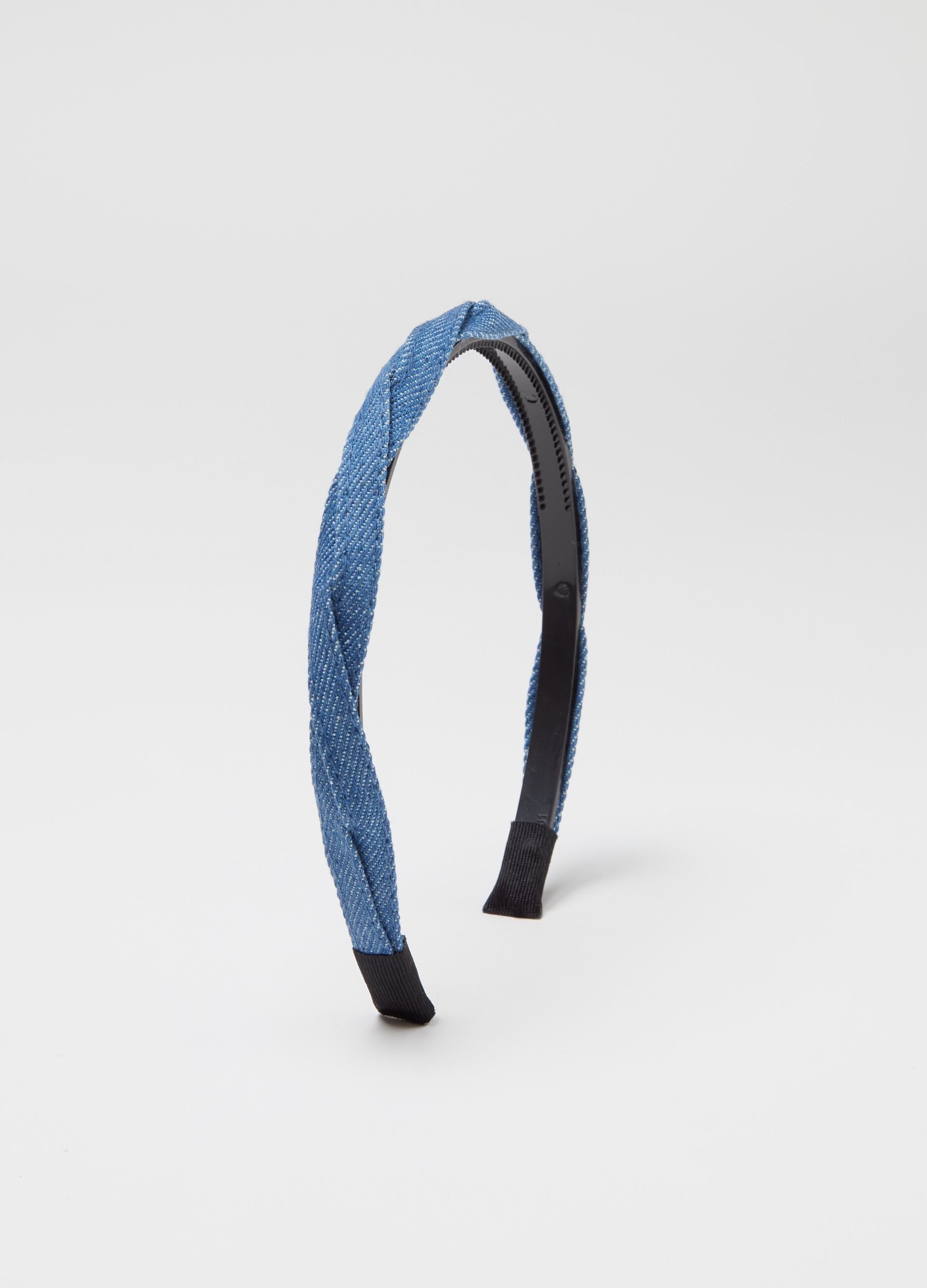 Alice band in braided denim