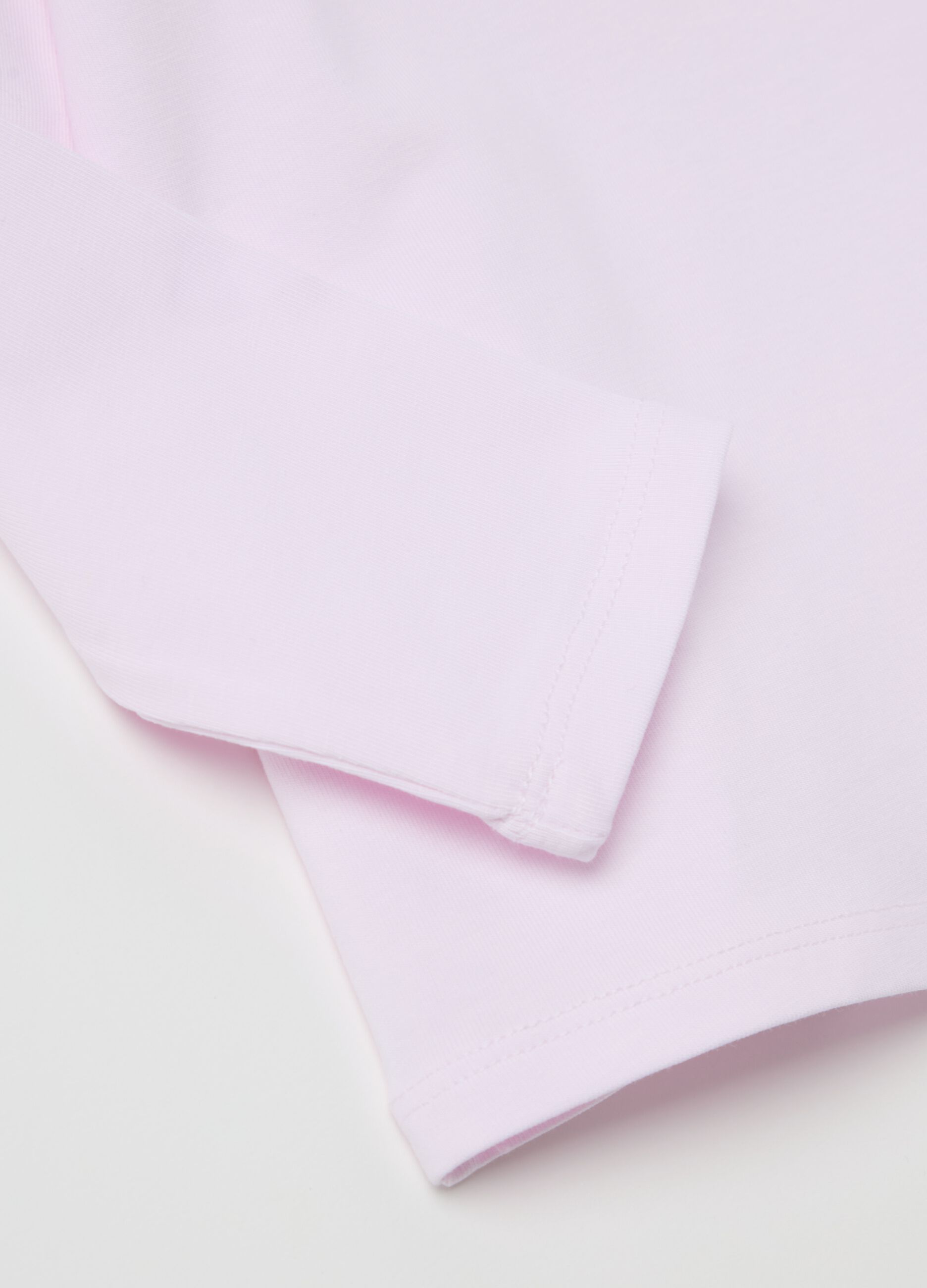 Polo shirt with broderie anglaise collar