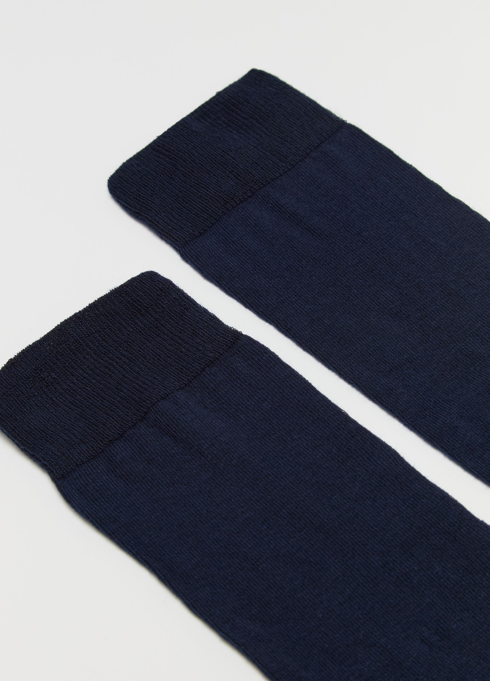 Three-pair pack long socks in organic cotton