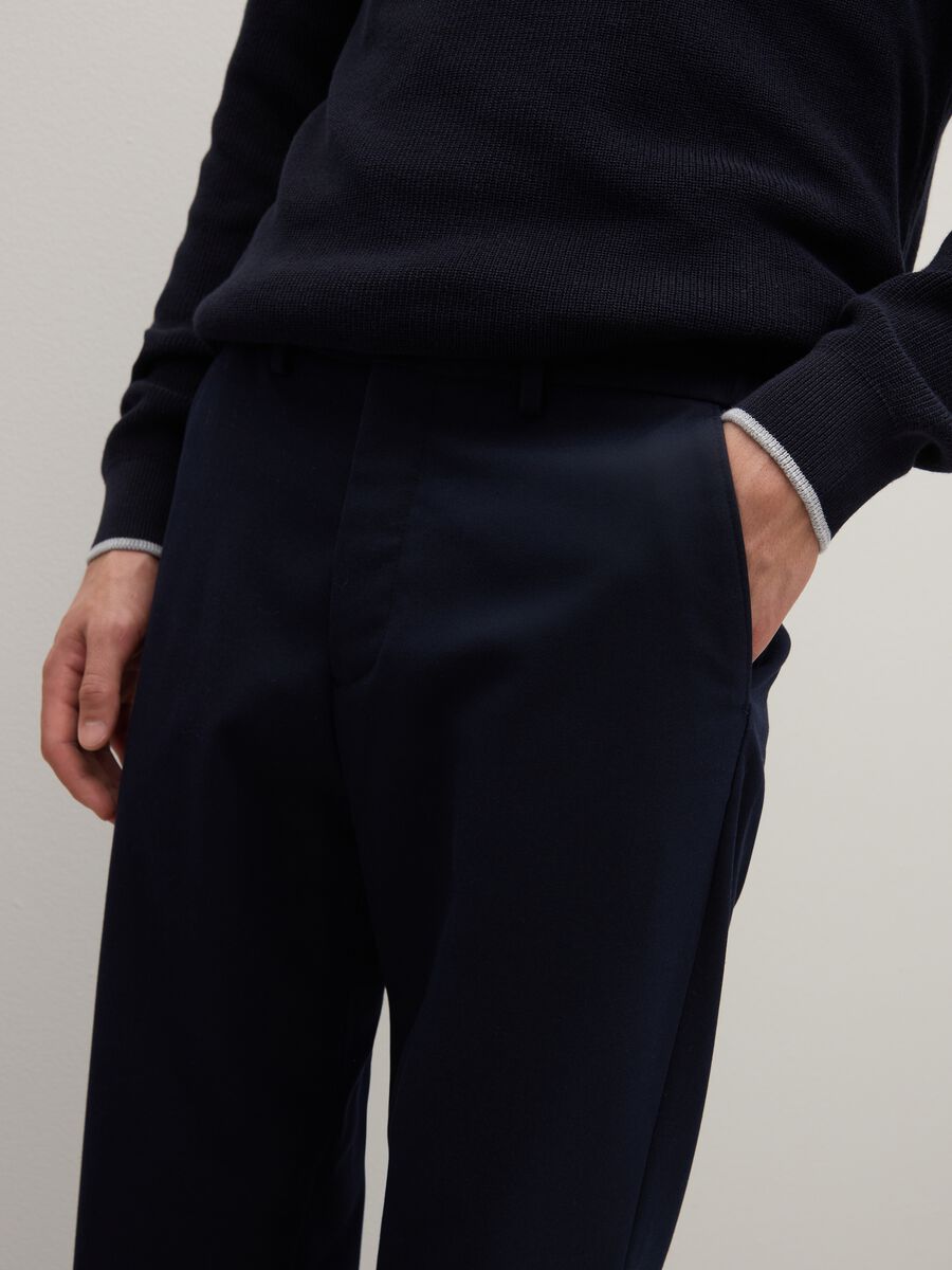 Pantaloni blu regular fit_3