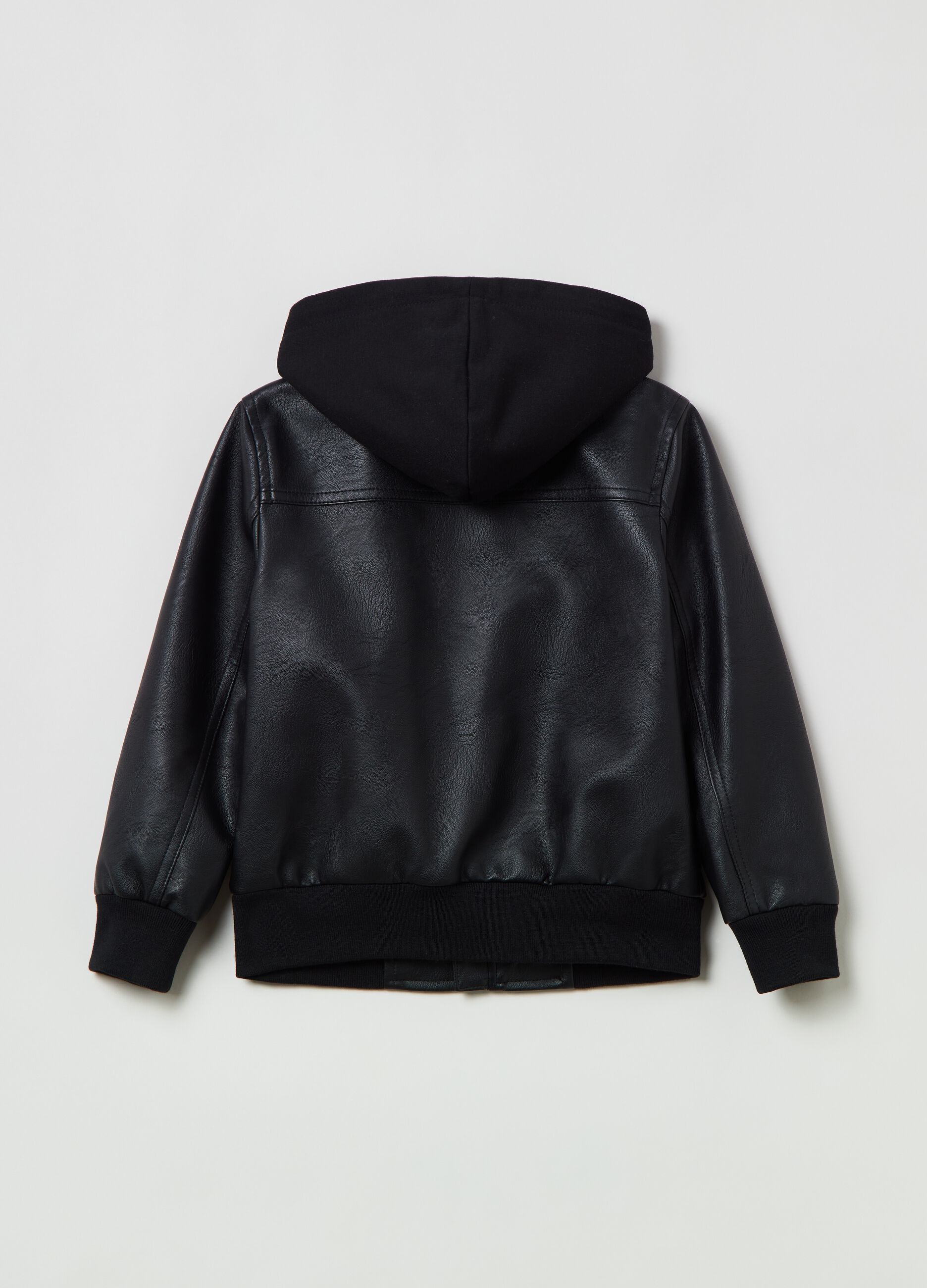 Bomber full-zip con cappuccio _1