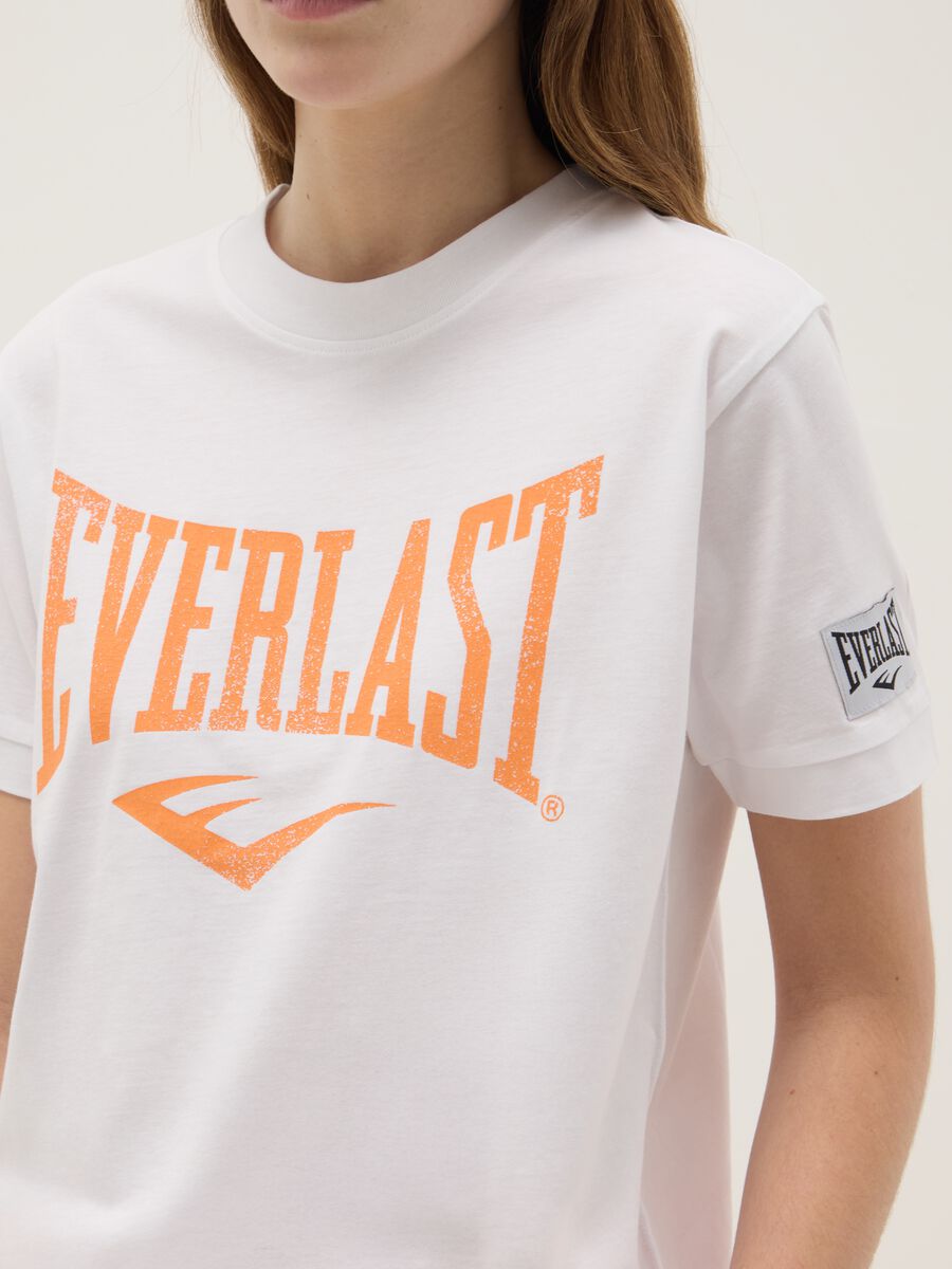 T-shirt in puro cotone bianca regular fit con logo Everlast_3