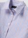 Blue poplin shirt with red stripes, regular fit_5