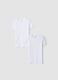Bipack di t-shirt bianche girocollo in puro cotone organico_0