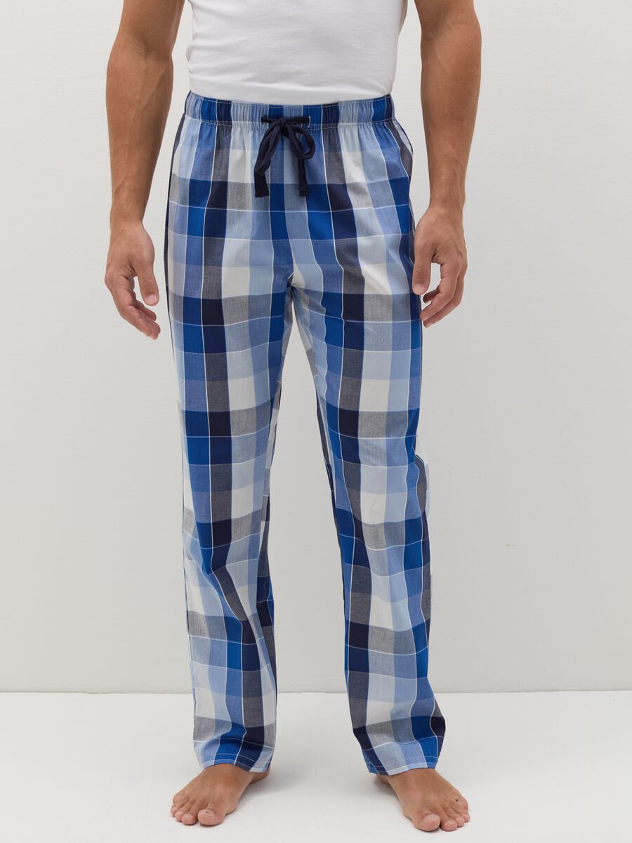 Pyjama trousers with print in cotton_1