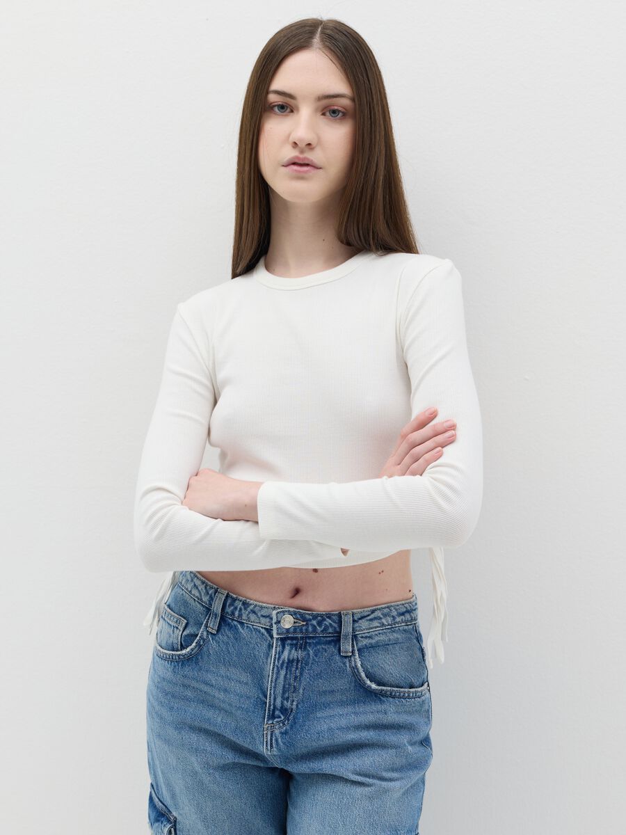 Crop T-shirt with laces_0