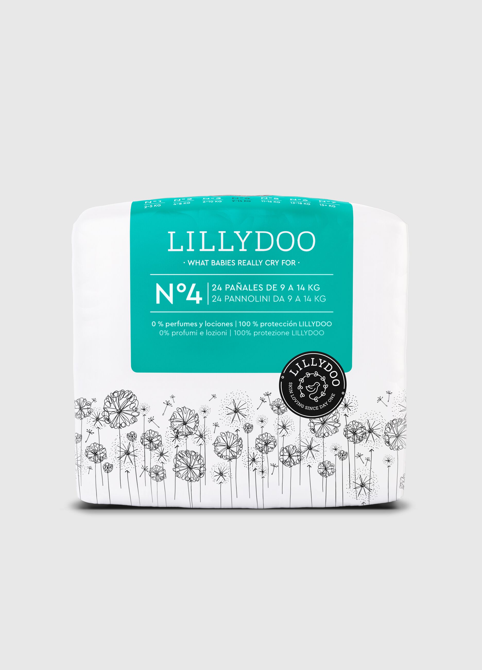Lillydoo nappies for sensitive skin No. 4 (9-14 kg)
